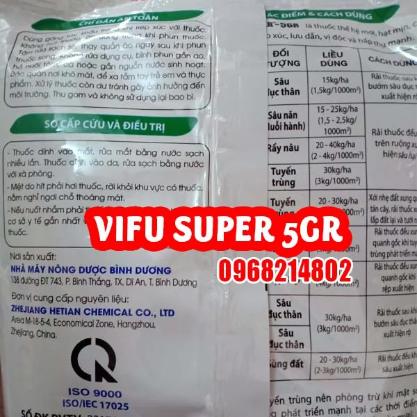 Vifu Super 5GR – Thuốc Trừ Sâu Sinh Học Hiệu Quả Cao Cho Cây Trồng