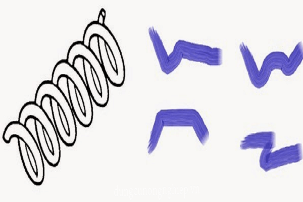 Để cây uốn được tự nhiên thì bạn có thể uốn theo hình lo xo.